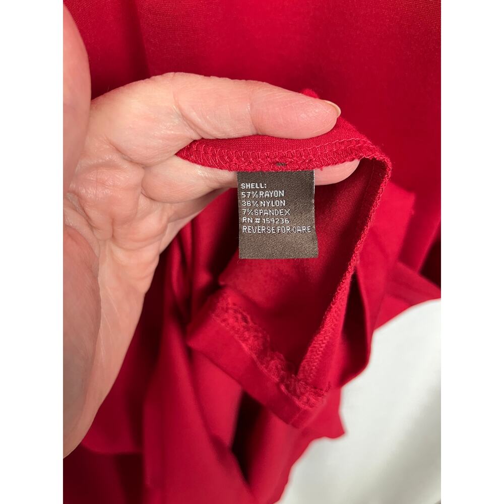J.McLaughlin Red Ofelia Catalina Cloth Shift Midi Dress Sz.XL - Picture 10 of 12